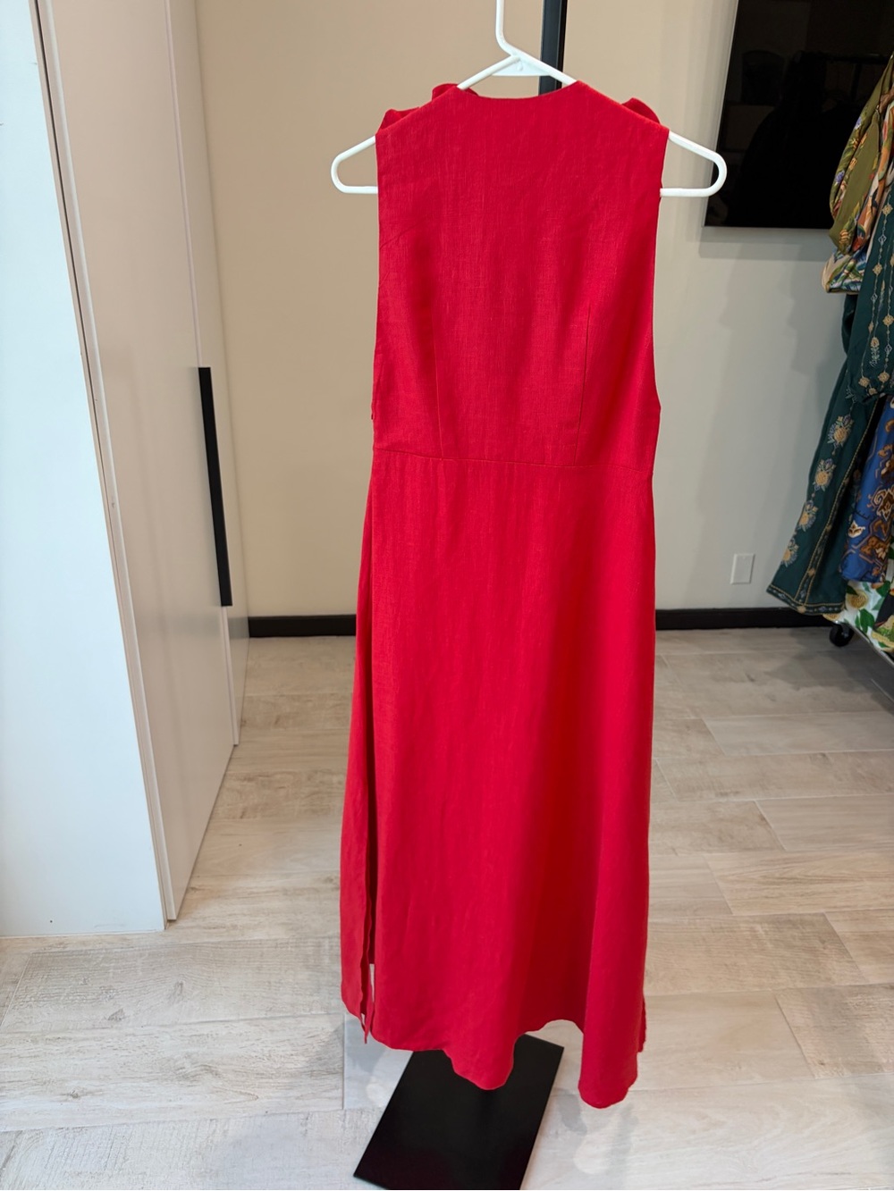 FARM Rio Bold Red Maxi Dress with Floral Neckline - Picture 15 of 15
